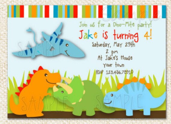 Dinosaur Invitations Australia 9