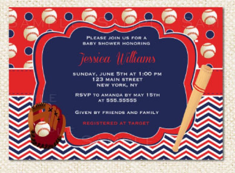 Baseball Baby Shower invitations Etsy