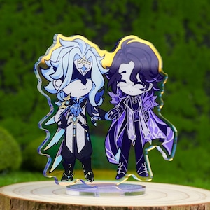 Genshin Impact Dottore Pantalone Holografisk Akryl Standee | 10 cm Fatui Harbinger Fan Gåva