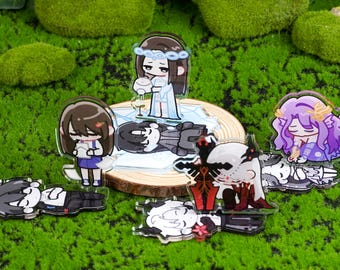 Love and Deepspace "Rebirth of Love" Acrylic Standee Set - Sylus ,Zayne, Rafayel, Caleb | Game Card Story - Inspired Decorr|  Gift for He