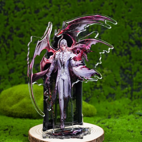 Love and Deepspace Sylus Silver Wing 2-in-1 Acrylic Standee (10cm/20cm) - Desk & Shelf Fandom Decor Gift for Her