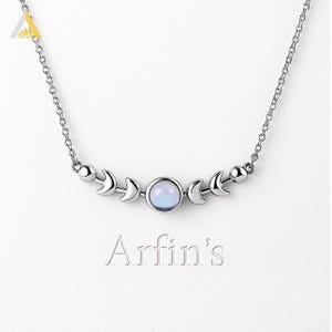 MOONSTONE Necklace Sterling Silver  -  Moonstone PENDANT For Woman Girls and Children  -  Hypoallergenic Material  - Gift For her LIGHTWEIGT