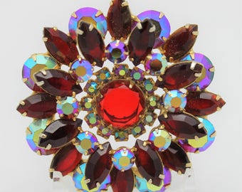 Ruby Red Vintage Brooch