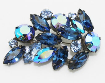 Vintage Blue Brooch Regency Signed