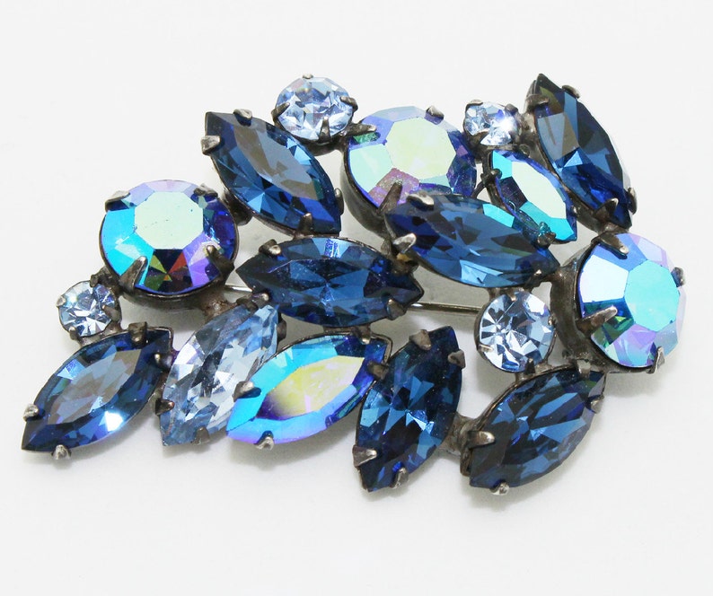 Vintage Blue Brooch Regency Signed image 1