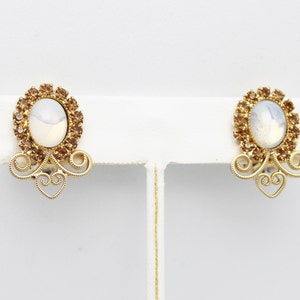 Vintage DeLizza and Elster Earrings Heart Scrolls image 3