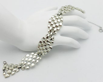 Vintage Coro Bracelet Signed Silvertone Metal