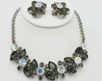 Juliana Black Diamond Necklace and Earring Set by DeLizza and Elster