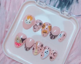 Uñas postizas personalizadas almendra mediana