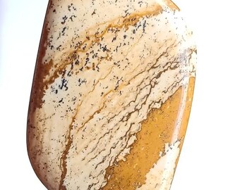 Jaspis cabochon naturel | Handgemaakte landschapsedelsteen, 35 x 22 mm