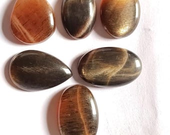Lattice Sunstone Cabochon Kavel | Sprankelend oranje kristal, ambachtelijk geslepen