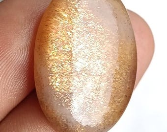 Handgemaakte rooster zonnesteen cabochon | Gepolijste edelsteen voor sieraden