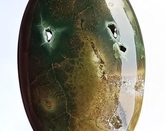 Cabujón druzy de jaspe oceánico hecho a mano / Piedra preciosa natural para joyería personalizada / 29 x 24 x 6 mm / 25,80 cts / S602