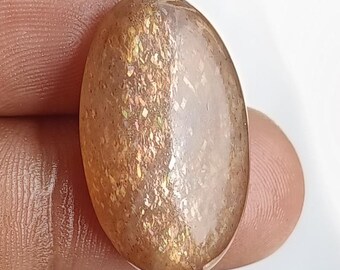 Raster zonnesteen cabochon | Ovale gepolijste edelsteen voor het maken van sieraden