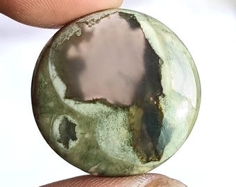 High Grade Rhyolite Round Cabochon Loose Stone For Fine Jewelry Making | 25x25x6mm | 25.20Cts | S950
