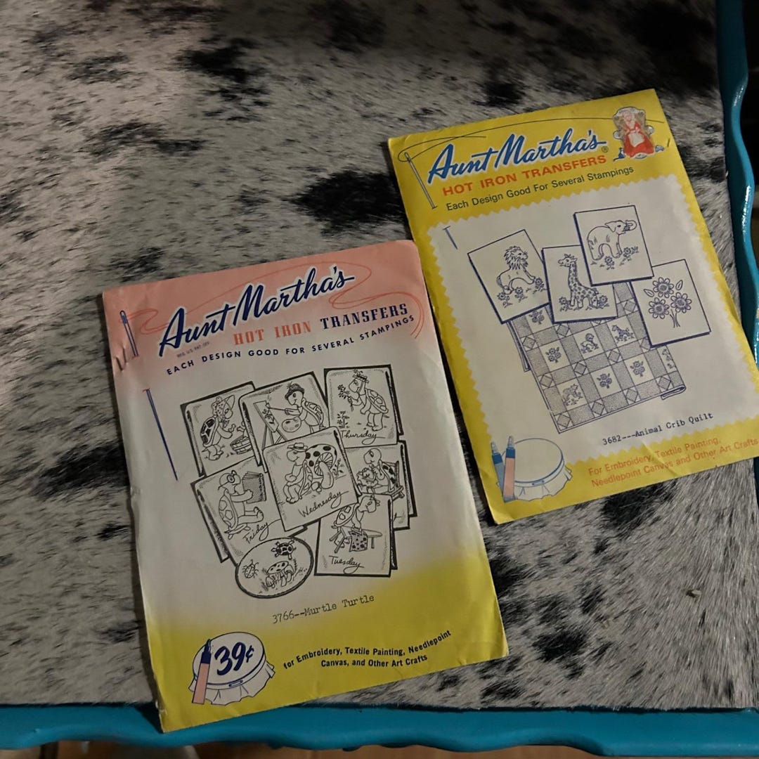 Vintage Aunt Martha's Hot Iron Transfers Turtle Quilt Craft Sewing - Etsy
