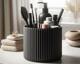 Moderno organizer da bagno a coste / contenitore per trucchi e toeletta