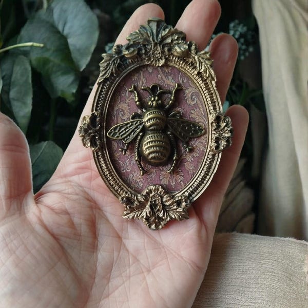 Boho decoration set: Ex-voto, taxidermied insect/snake, gothic wall art, bohemian style, cabinet of curiosities, witchcraft, esoteric