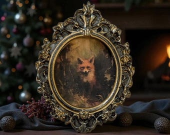 Set di decorazioni murali autunnali natalizie, dipinti a olio, ex voto in stile country vintage, stile gotico, mini cornici, Victoria, magia, Halloween, stregoneria