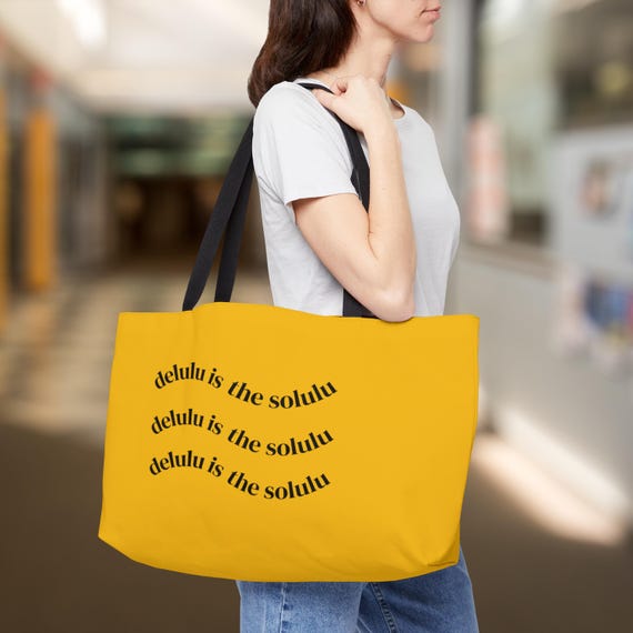 Delulu is the Solulu Weekender Tote Bag, Stylish Eco-friendly