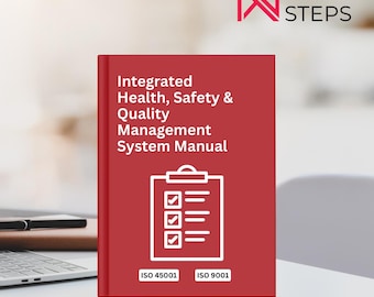 Integrated HSQ Management System Manual Template and Guideline – ISO 45001 / ISO 9001 Template | Editable Word Document