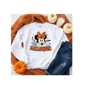 Disney Halloween Sweatshirt – Minnie Mouse Halloween Shirt – Cute Spooky Fall Pullover – Cozy Disney Outfit