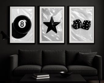 Hype Beast Set of 3 Posters Digital Wall Art Digital Download Minimalist Hypebeast Wall Art Hypebeast Decor Hypebeast Room 8 Ball Poster