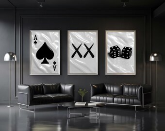 Hype Beast Set of 3 Posters Digital Wall Art Digital Download Minimalist Hypebeast Wall Art Hypebeast Decor Hypebeast Room Ace of spades art