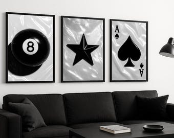 Hype Beast Set of 3 Posters Digital Wall Art Digital Download Minimalist Hypebeast Wall Art Hypebeast Decor Hypebeast Room 8 Ball Print