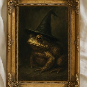 Vintage Frog Toad Wall Art Vintage Halloween Printing Wall Art Halloween Vintage Arts Vintage Halloweener Halloween Frog Gift Halloween Toad