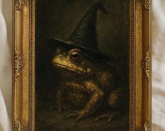 Vintage Frog Toad Wall Art Vintage Halloween Printing Wall Art Halloween Vintage Arts Vintage Halloweener Halloween Frog Gift Halloween Toad
