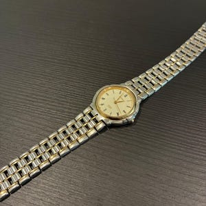 Vintage CITIZEN EXCEED Dress Watch With Roman Index Two Tone Gold Silver