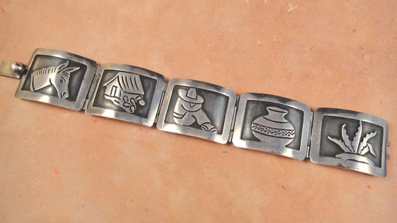 Vintage Damaso Gallegos 950 Silver Taxco Picture … - image 1