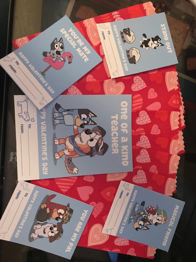 Bluey Valentine s Class Bundle Etsy