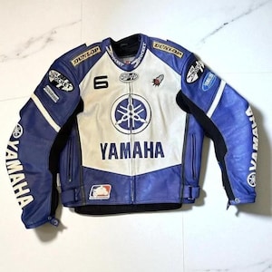 Yamaha Racing Motorcycle Jacket: Cowhide Leather Biker Gear, MotoGP Protective