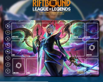 Tapete de juego de League of Legends Riftbound - Kayle - 600 x 350 mm