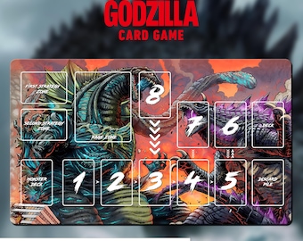 怪獣プレイマット - ゴジラ カードゲーム - 24インチ x 14インチ (600
