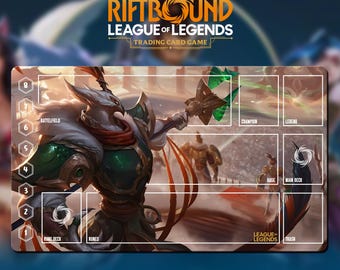 Playmat – Azir – Riftbound LOL TCG Game Mat 24x14 Inches