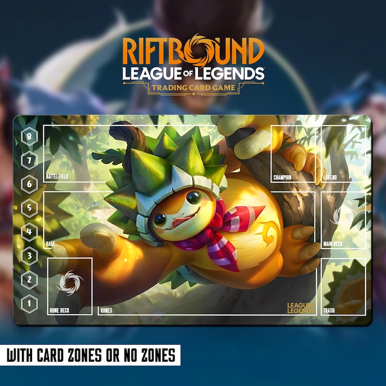 Red/yellow Legend Riftbound Playmat League of Legends Riftbound - Rammus - 24
