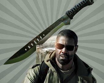 Book of Eli Machete Replica – High Carbon Steel Blade – Post-Apocalyptic Survival Sword – Denzel Washington Movie Prop Cosplay Knife