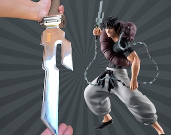 JJK Toji Fushiguro Sword – Real Metal 21 Inch Inverted Spear of Heaven | Jujutsu Kaisen Sword Replica 1:1 Cosplay Prop Gift