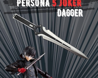 Persona 5 Joker Dagger Replica | Phantom Thieves Cosplay Knife with Sheath | Handmade Anime Game Collector Prop