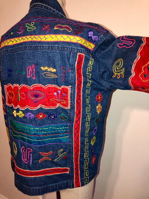 Designs Colorful Embroidered Denim Jean 