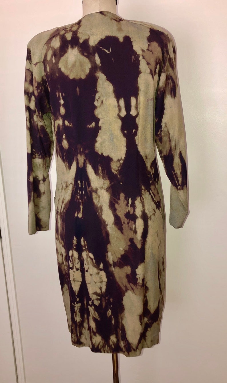 Bleached Tie Dye Nordstrom Point Of View Button Down Shift Dress with Pockets