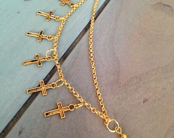 Cross Nose Chain - Nose-to-Ear Chain - Septum - Symbol - Prayer - Spiritual - Meditation - Love