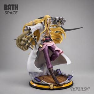 Mystic Swordsman Tarot Resin Figure STL (Digital File) – Dynamic Pose Statue Collectible