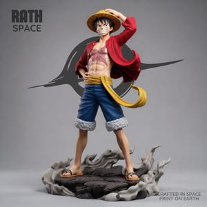 1/6 Anime Pirate Captain STL 3D Print Straw Hat Warrior Resin Collectible Figure Model