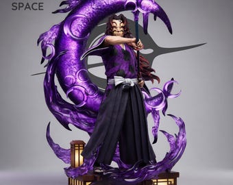 Moon Demon Warrior STL | Dark Fantasy Anime Samurai 3D Model (Digital Download)