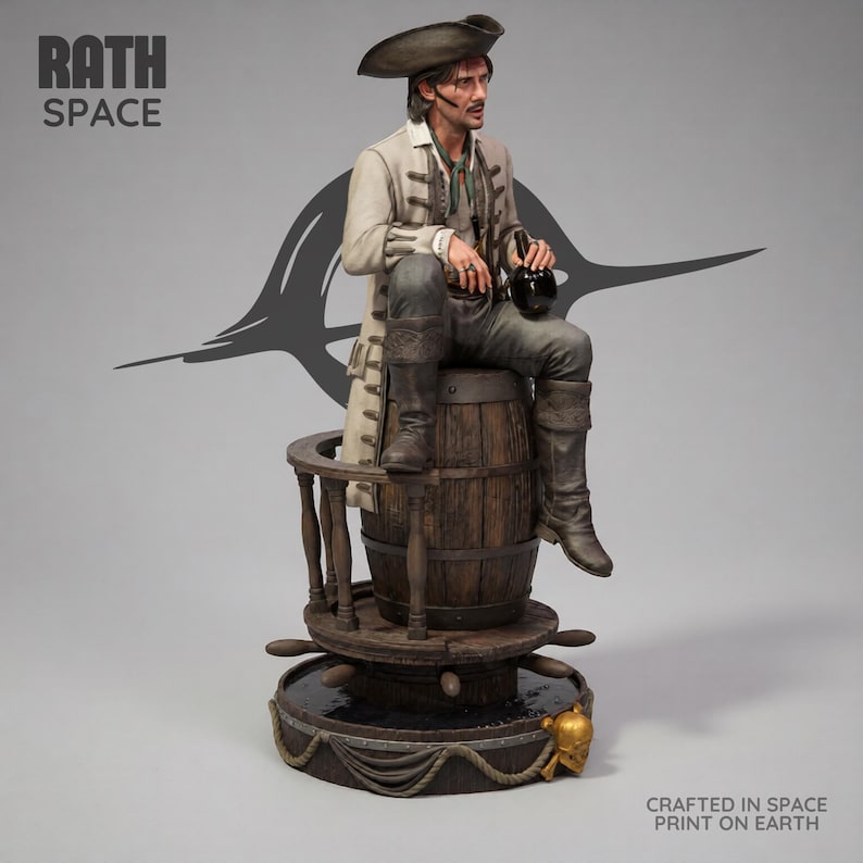 Jack Rackham Black Sails 1/6 Skala STL Fil 3D Utskrift Samlarfigur Resinmodell bild 8