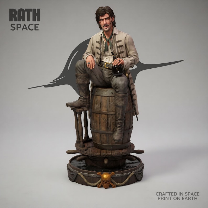 Jack Rackham Black Sails 1/6 Skala STL Fil 3D Utskrift Samlarfigur Resinmodell bild 1